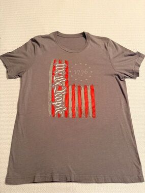 Men's Gray Patriotic Graphic T-Shirt - We The People: 1776 Design